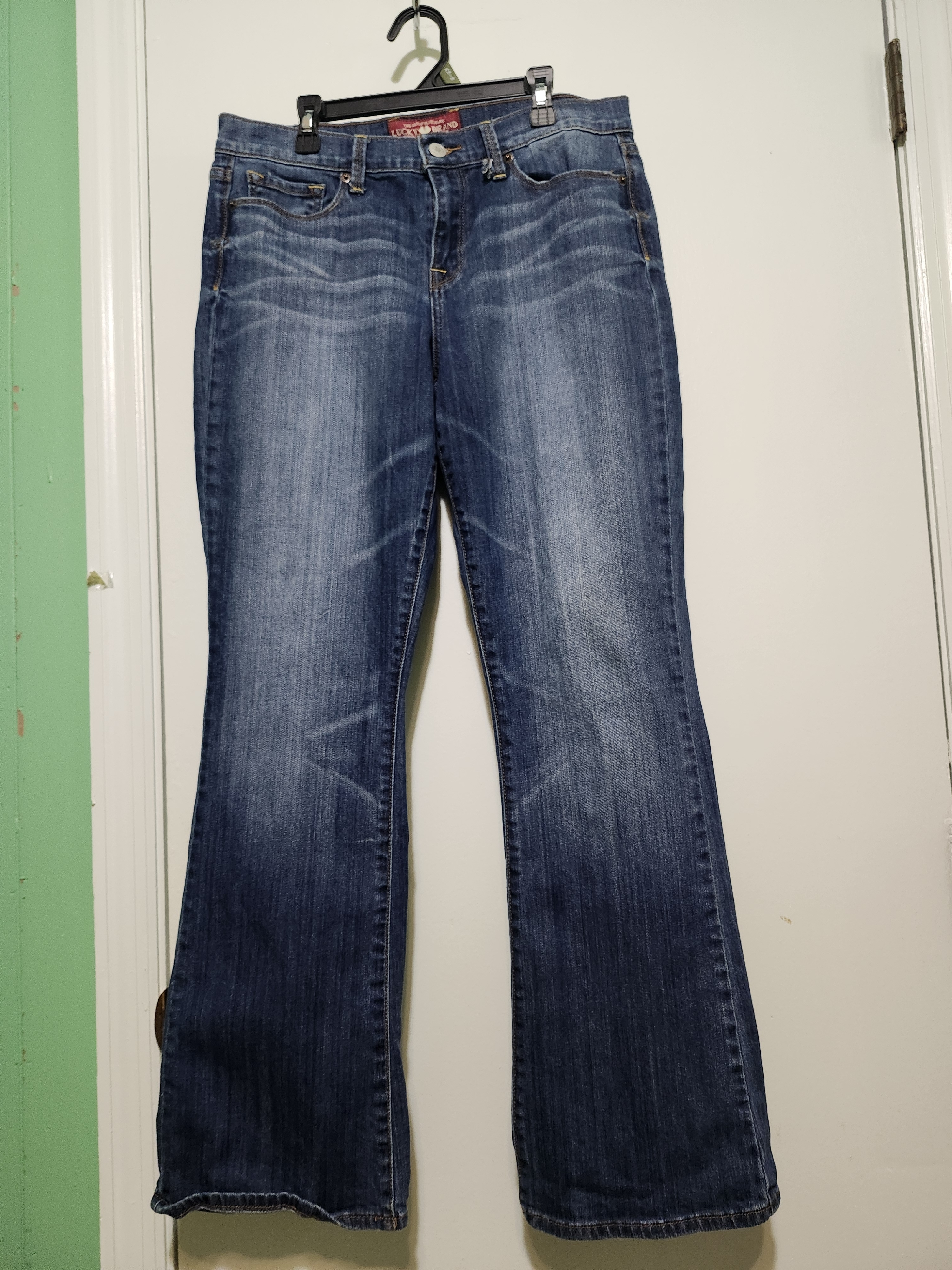 Lucky Brand Blue Denim Flare Jeans Sofia Boot